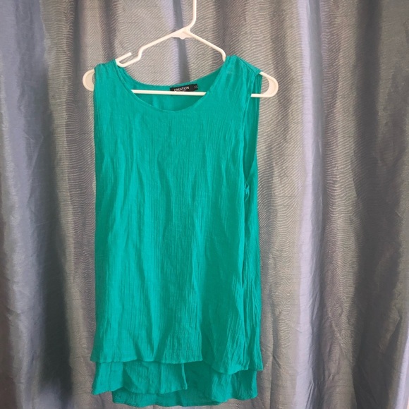 Creations XL Teal Sleeveless Top 22” pit to pit- new or like new - Picture 1 of 6